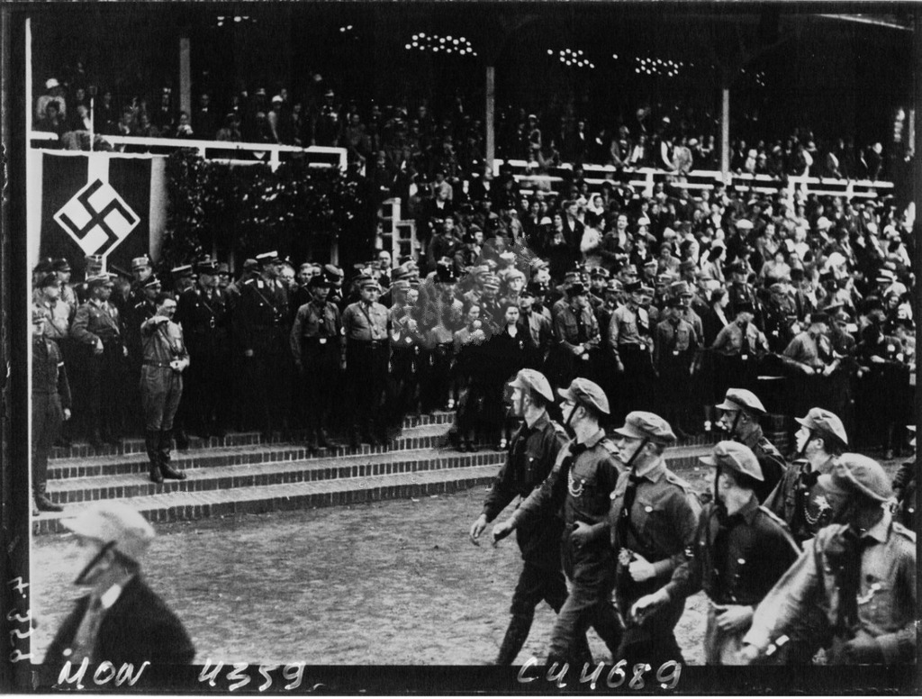 Hitler at the first Reichsjugendtages in Potsdam with Baldur Von Schirach